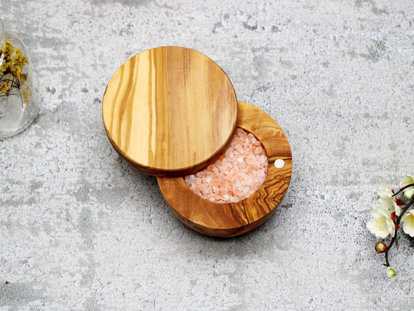 olive wood salt cellar - DAGDEGshop