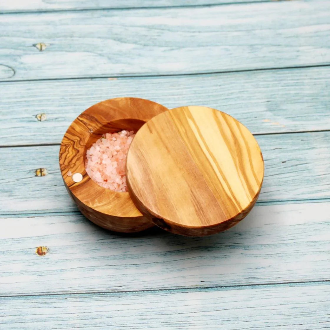olive wood salt cellar - DAGDEGshop