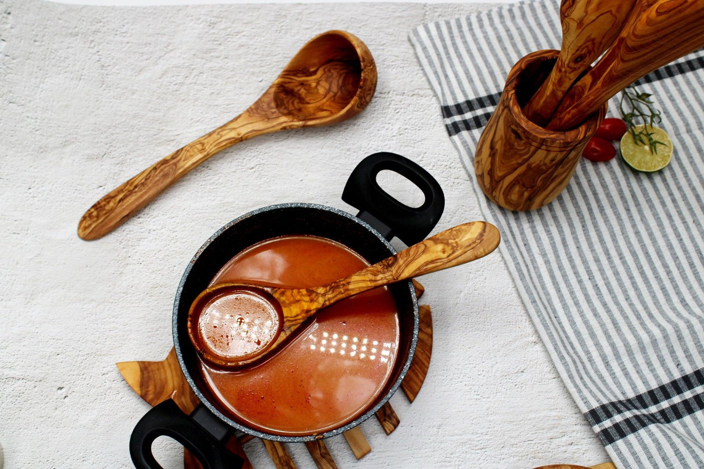 Olive Wood Soup Ladle - DAGDEGshop