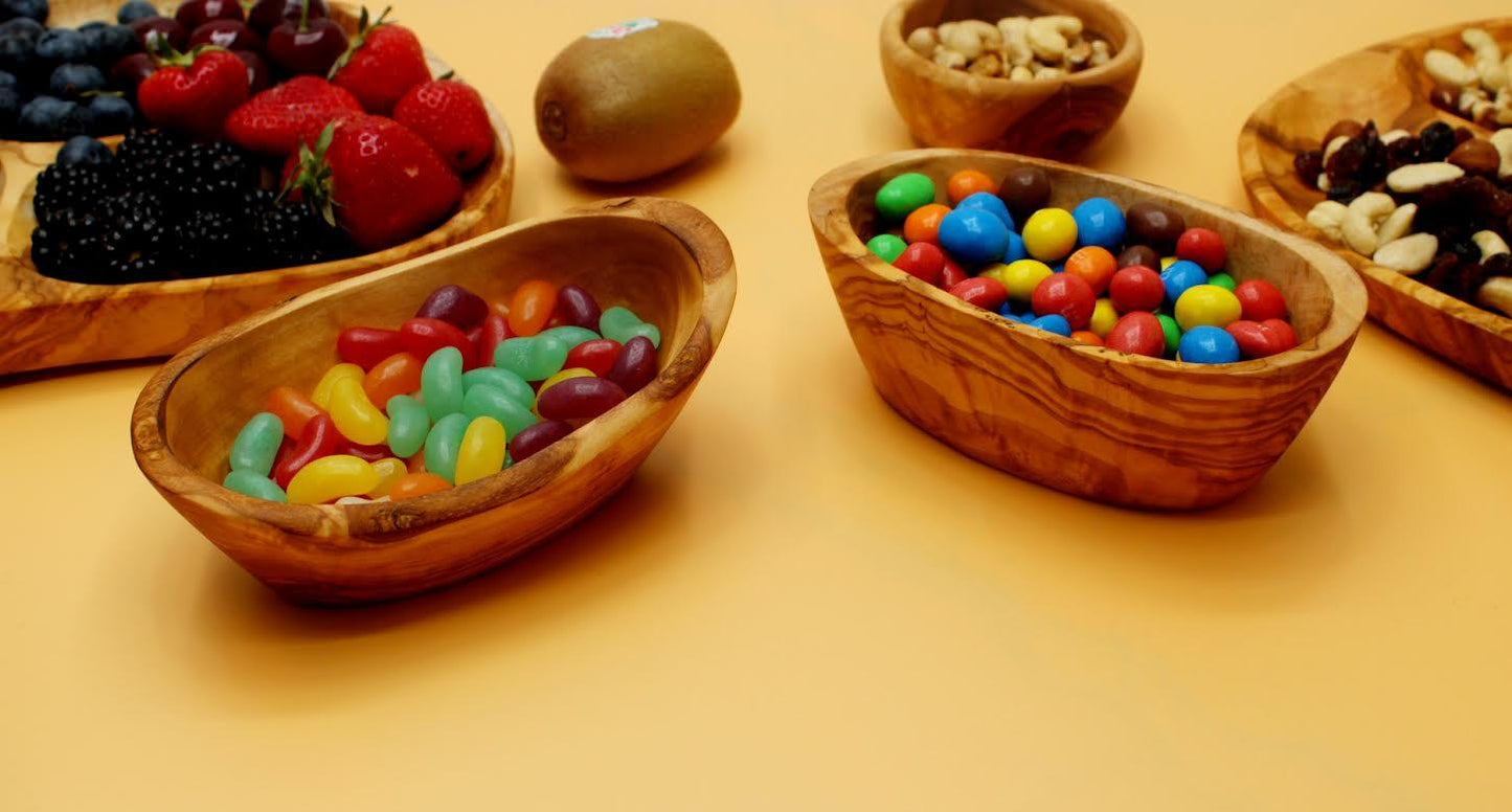 Handcrafted Olive Wood Snack Bowl | Eco-Friendly Serving Dish for Appetizers & Nuts - DAGDEGshop