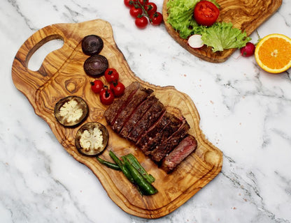 Olive Wood Cutting Board with Juice Groove | Steak Lovers - DAGDEGshop