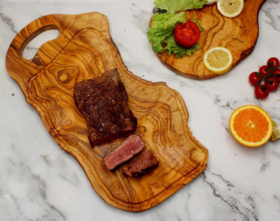 Olive Wood Cutting Board with Juice Groove | Steak Lovers - DAGDEGshop